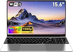 NAIKLULU 15.6 Inch Laptop with 4425Y Processor, 8GB RAM 256GB SSD Laptop Computer Pc 2026, FHD 1920 x 1080P, 5000 MAh/38.5Wh, Wifi 5, TF Card, Webcam, Touchpad, Student/Home/Business