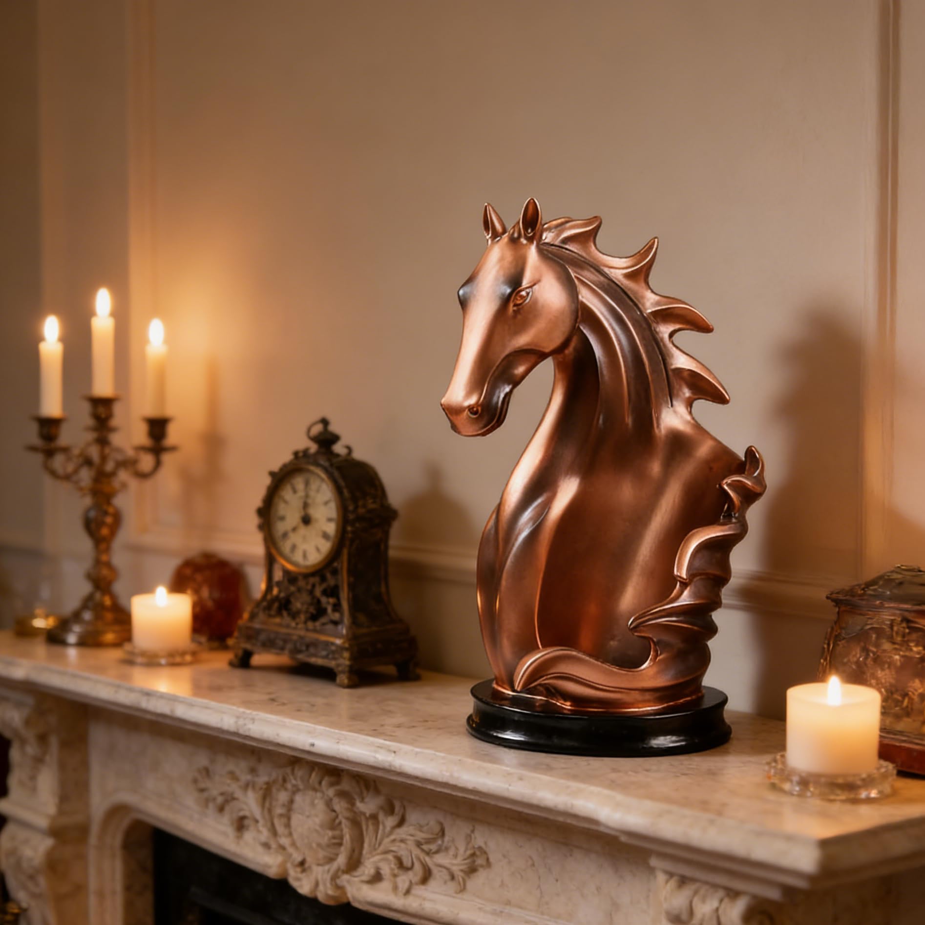 Pferde-Weinregale Freistehender Weinflaschenhalter Tierornamente, Hochwertige braune Pferdestatue aus Kunstharz Dekorativer Aufbewahrungsorganizer für Zuhause, Küche, Kneipe, Veranstaltungen Hochzeit,
