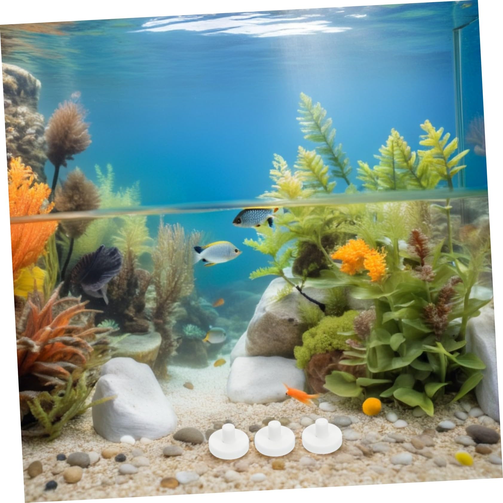 60 Stück Teiliges Keramik Basis Aquarien Korallenhalter Stabile Zuchtständer für Meerwasser Aquarium Fischbecken Zubehör