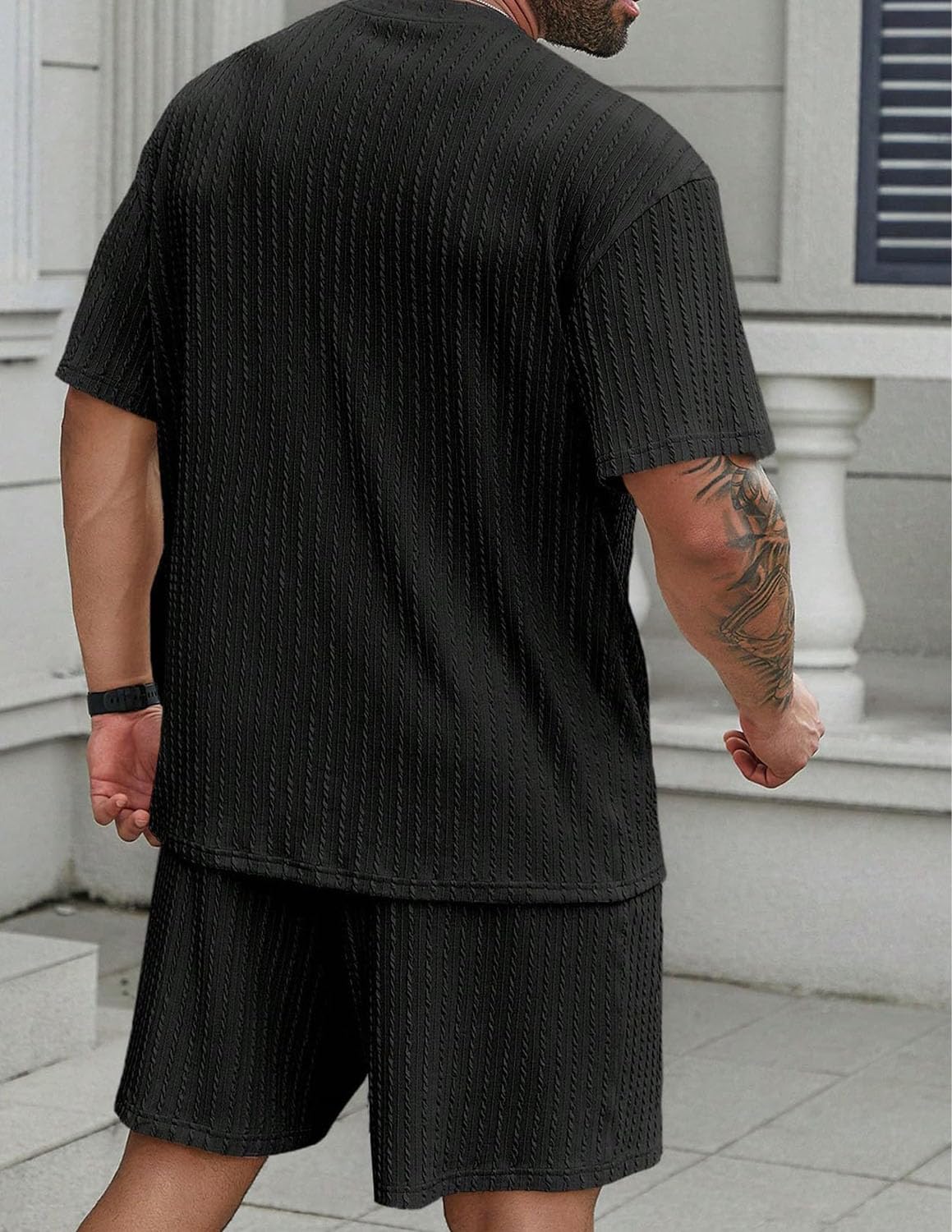 Tuta Uomo Estiva 2 Pezzi Tuta Ginnastica Uomo Jogging Casual Spiaggia Tute Sportive Uomo