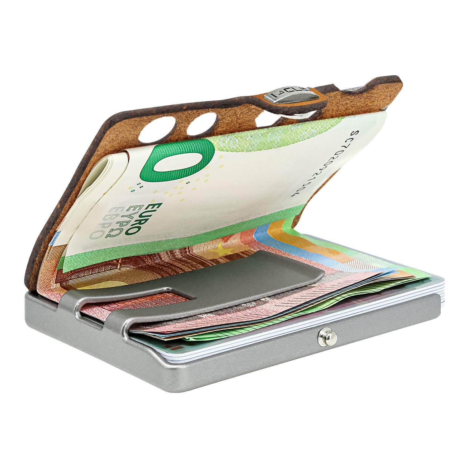 I-CLIP ® Original | Portafoglio Uomo Donna in Pelle | Mini Porta Carte di Credito | Portatessere Tascabile Piccolo Slim | Idea Regalo Uomo | Wallet Originale da Collezione | Artifex