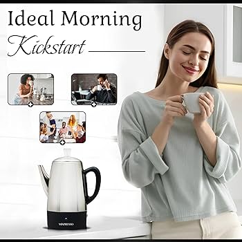 コーヒーパーコレーター Amazon | Mixpresso電気コーヒーパーコレーター|ステンレス製