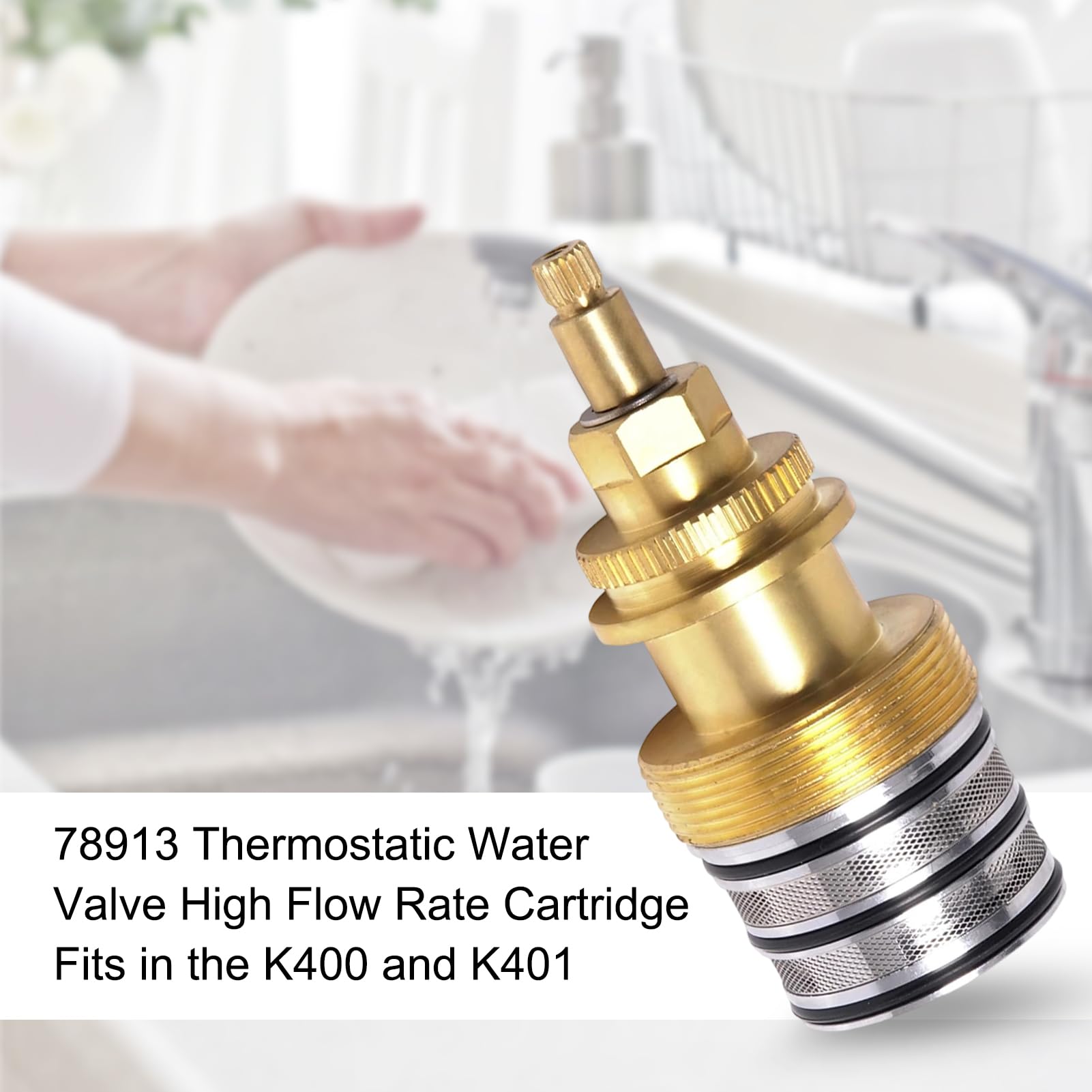 78913 Cartouche de contrôle d'eau thermostatique, remplacement de bobine de robinet en laiton, kit de réparation de barre de valve de mélangeur, contrôle de température