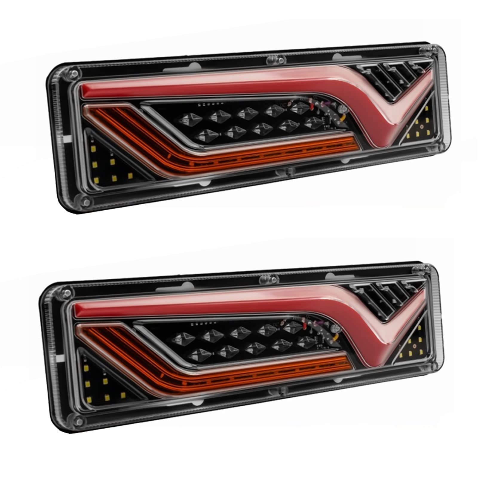 LIA Feux Arrière 2 Pièces 12 V Feux De Remorque à LED, 40 LED Voyants Lumineux Pour Remorque