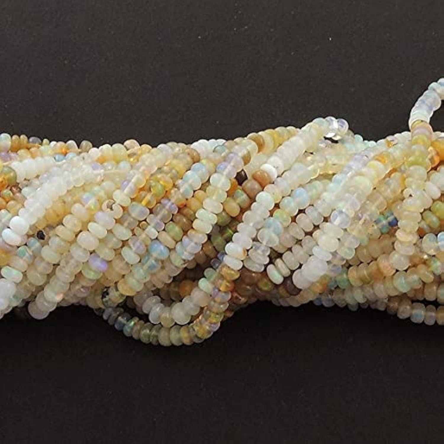 Opal Ethiopian smooth rondelles beads cadeau idéal pour passionnés de minéraux précieux