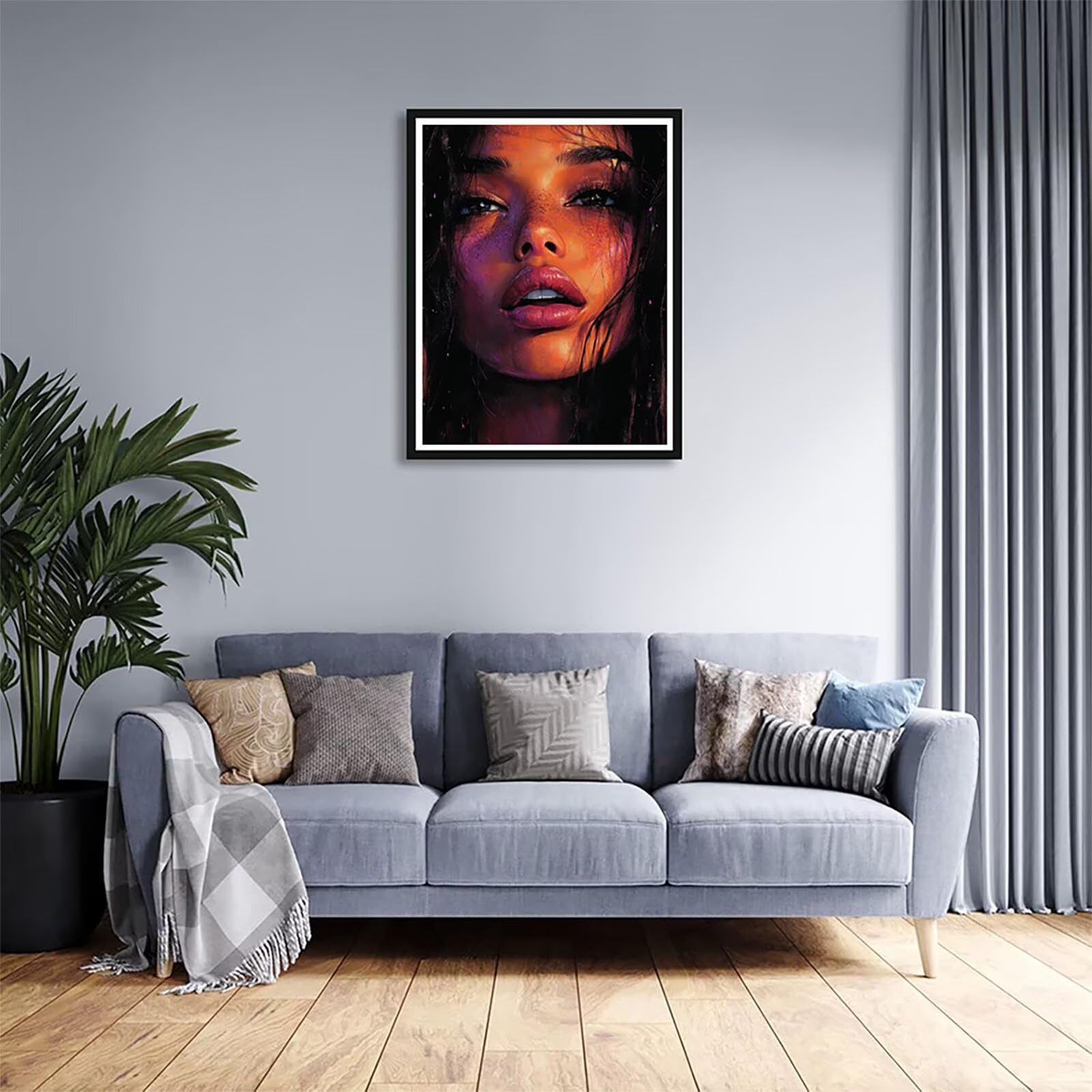 Lip Painting by Numeros Adult, Painting by NumbersKobieta, DIY DIY Adult, Paint by Numbers Adult z pędzlami i farbą akrylową, oryginalne prezenty dla kobiet 90x120cm 7-6593