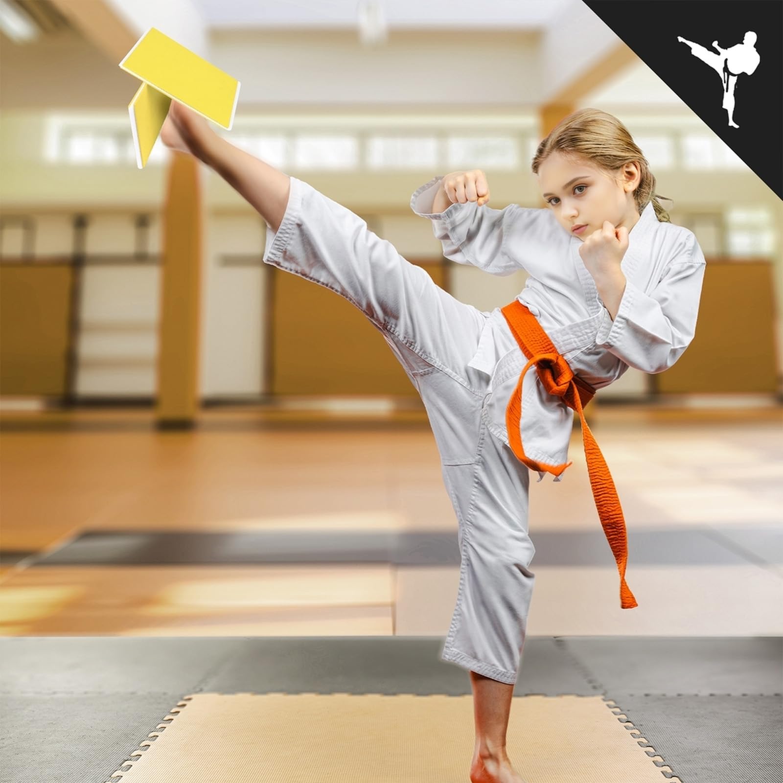 Harilla Brechbrett für Kampfsport, Bruchtestbretter Taekwondo Karate MMA, Karate Breaking Boards, Taekwondo Kicking Breaking Punching Boards, Rebreakable Trainingsgerät für Anfänger, GELB, 1CM