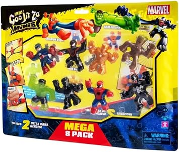 Heroes of Goo Jit Zu Pack de 8 Mini Figurines Extensibles Goo Jit Zu Marvel Minis Série 4