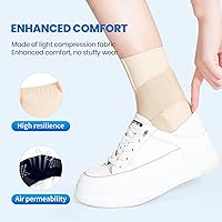 Vista 5 de Galvaran Tobillera, soporte de tobillo de compresión transpirable ajustable, para hombres y mujeres con esguinces de tobillos, ligamentos