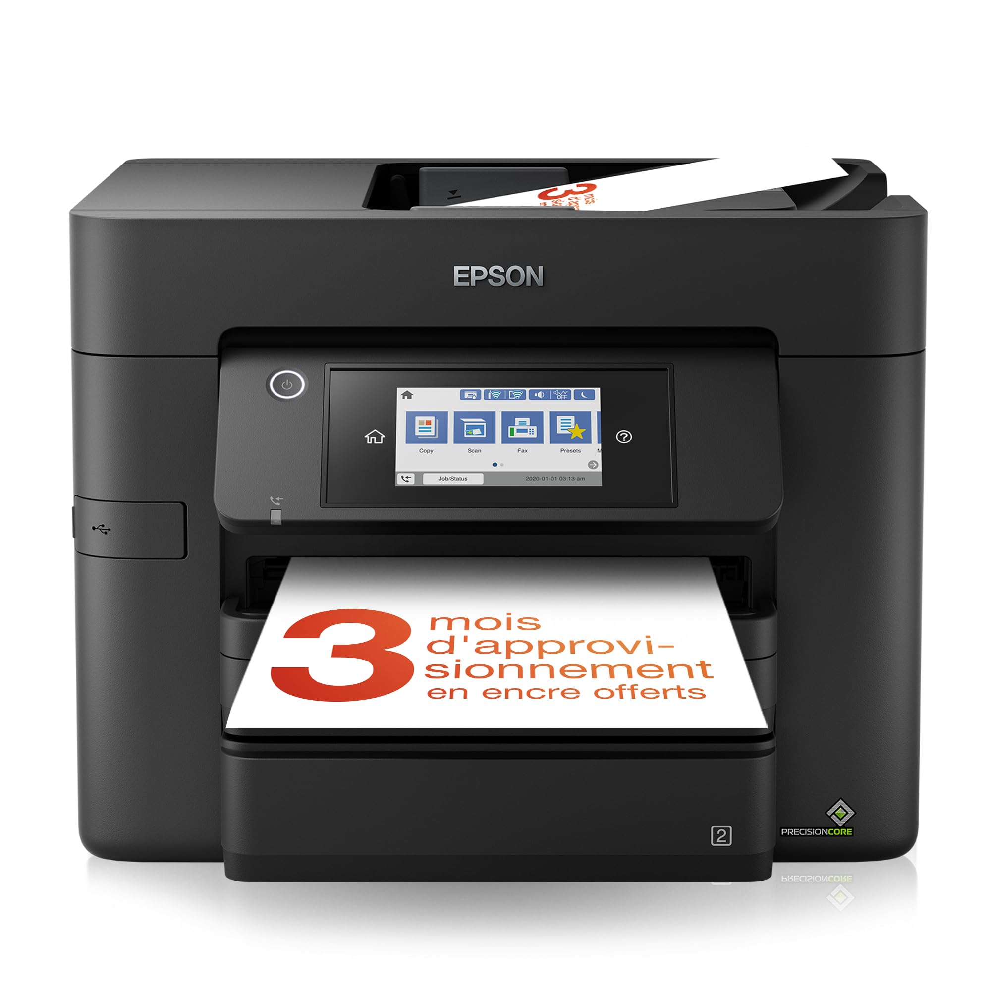 EPSON WorkForce Pro WF-4830 Imprimante 4-en-1 recto-verso WiFi Direct Ethernet ADF Compacte