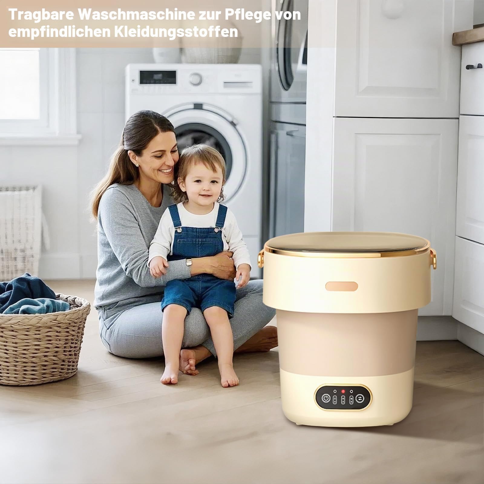 13L Mini Waschmaschine, 2.5kg Camping Waschmaschine Mit Schleuder, Portable Washing Machine Faltbare Reisewaschmaschine, Kleine Waschmaschine für Socken Babykleidung Reisen Tourenwagen Wohnheim(Grau)