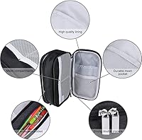 Vista 3 de YONZONE Estuche para lápices de gran capacidad, bolsa grande de almacenamiento para lápices, bolsa con 3 compartimentos multifuncionales, estuches