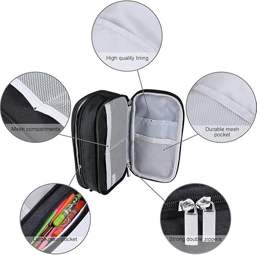 Miniatura 2 de Estuche grande para lápices de gran capacidad, bolsa para lápices con 3 múltiples comparaciones, soporte para bolígrafos de alto almacenamiento