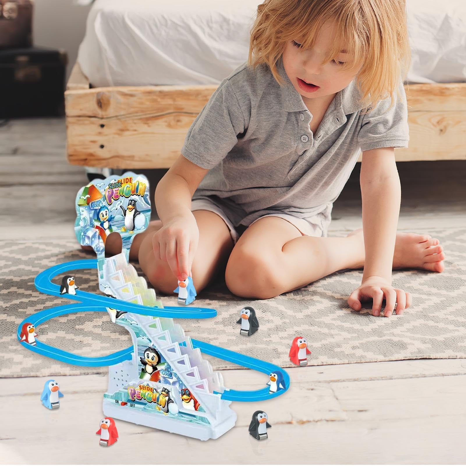 Jeu De Course De Pingouins Musical - Avec Lumières LED - Jouet Enfant 3 Ans Et Plus