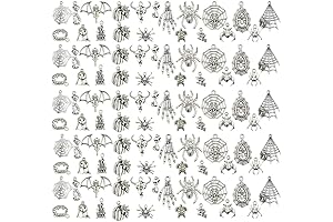 100 Halloween Jewelry Making Spider Charms