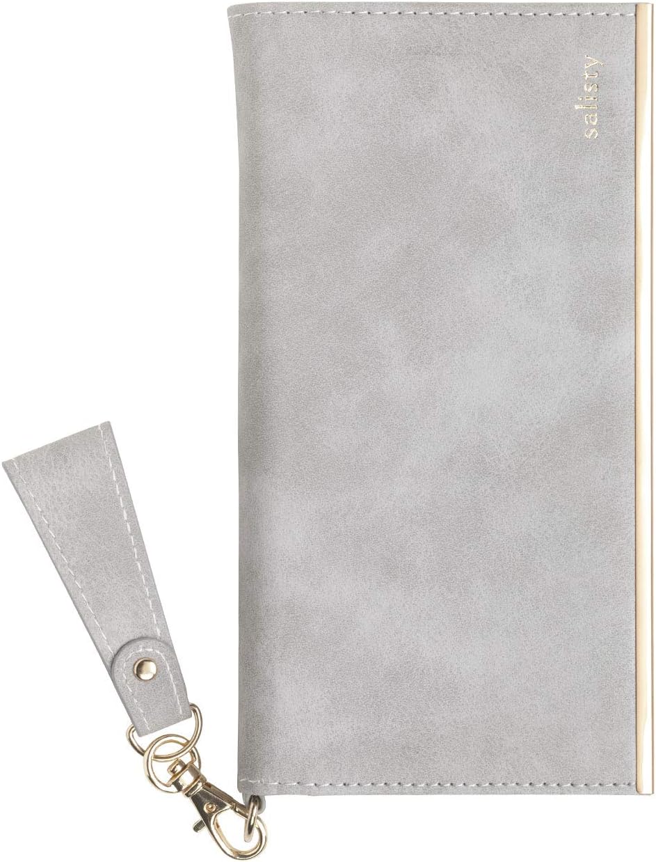 Amazon Co Jp Salisty スマホケース 手帳型 多機種対応 スライド式 マルチサイズ スエードスタイル ペールグレー 家電 カメラ