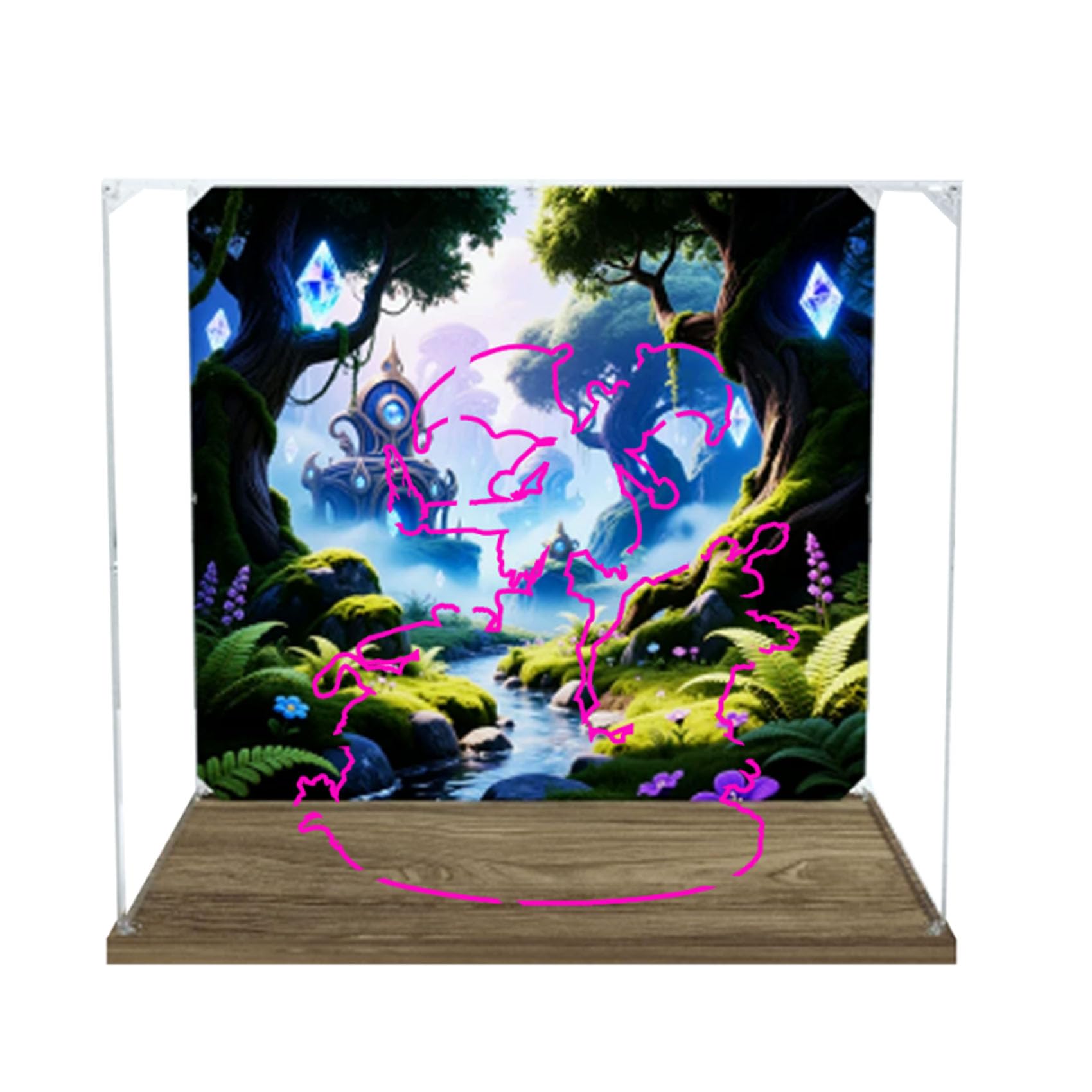Acrylic Display Case for Le-go 72153 Model, Dustproof Display Box (display box only) (background 3mm-B)