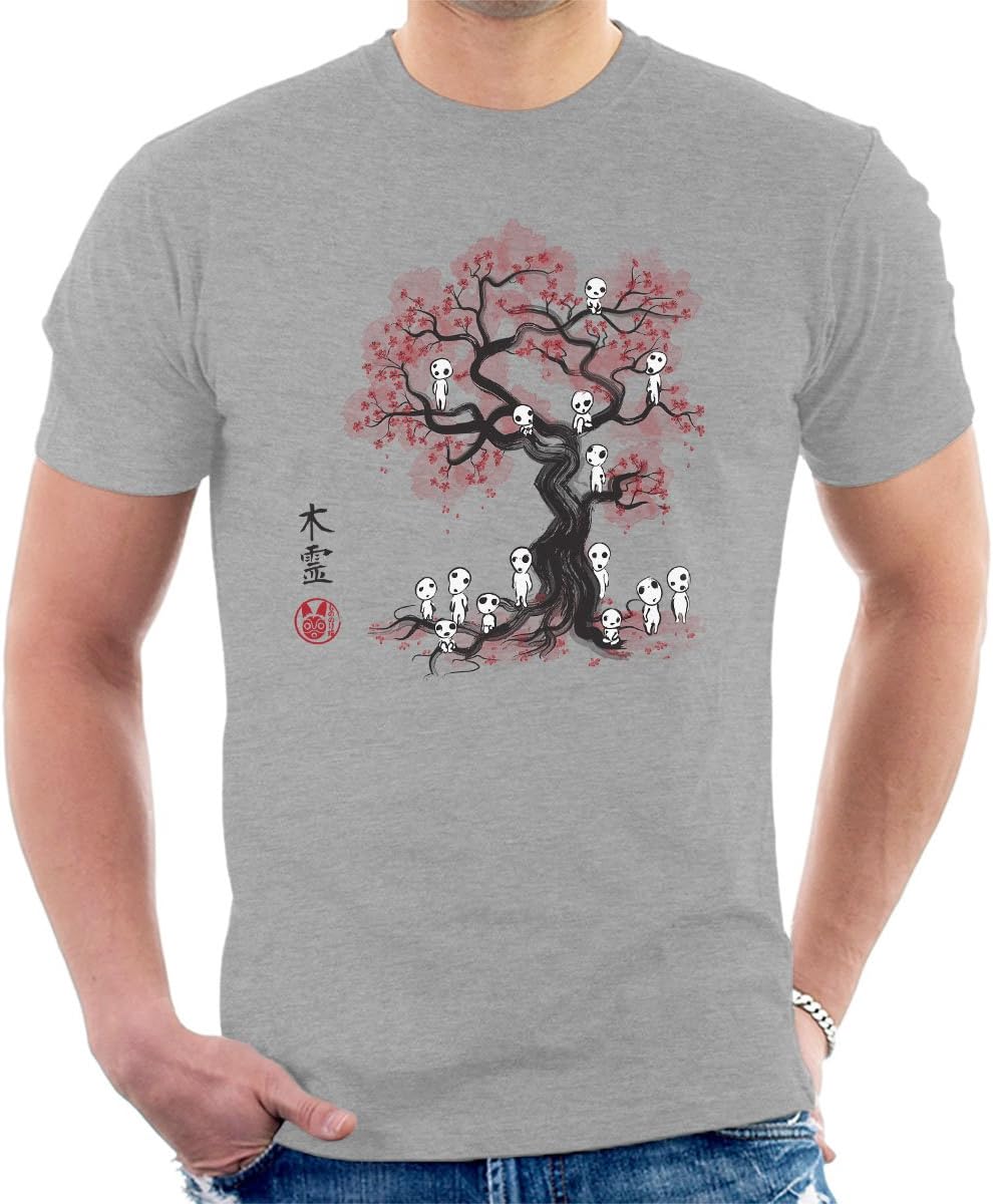 Princess Mononoke Forest Spirit Sumi E Men's T-Shirt Apparel