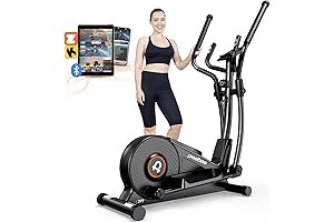 pooboo Elliptical Machine for Home Workout with 16-Level Resistance