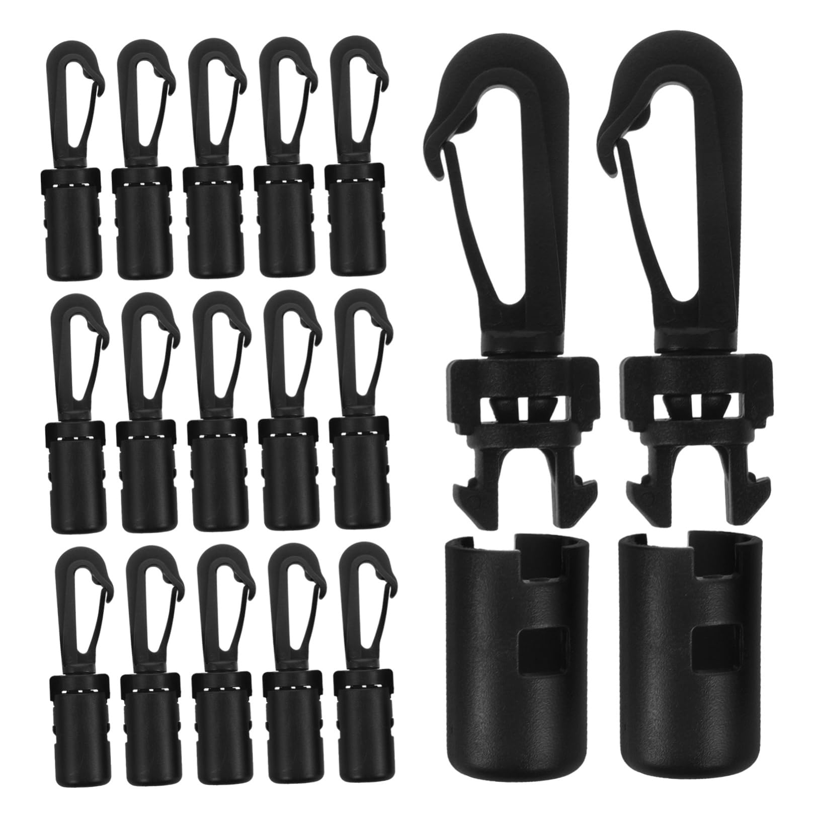 balacoo Kayak Mooring Hook Boat Dock 20pcs Elastic Rope Hooks for Camping Hiking