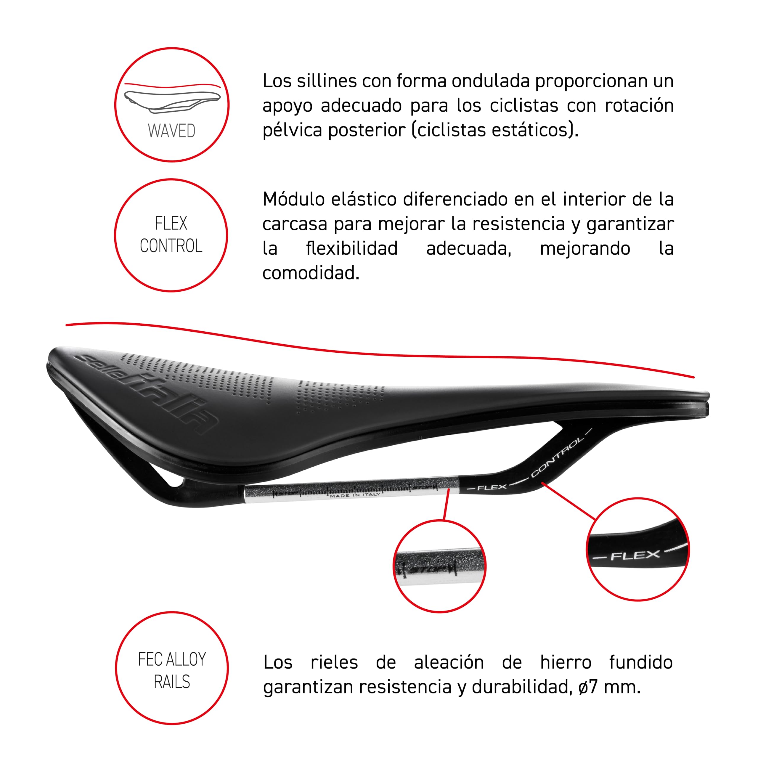 Selle Italia Novus Boost Evo Superflow - Sillín para bicicleta de carretera, Enduro, MTB, con orificio anatómico Superflow