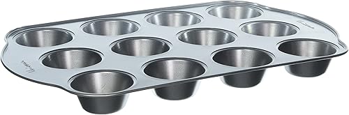 Vista 3 de Uniware Molde antiadherente para magdalenas con asas de gran tamaño, Horma Antiadherente para Muffins (8 tazas (cuadradas))