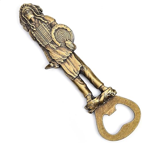 Miniatura 7 de LSJ ORIGINAL Abrebotellas de cerveza indios, abridor de botellas fresco para herramienta de bar, removedor de tapas de soda y cerveza, artilugio