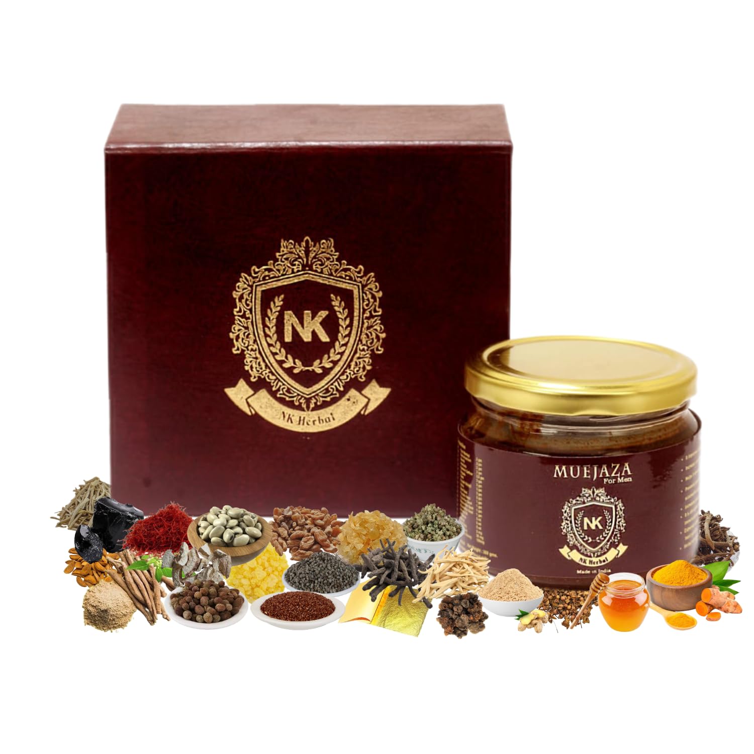 NK Herbal Muejaza For Men - Vitality - Strength - Stamina & Overall Health - Pure Saffron/Shilajit/Ashwagandha/Gold Vark/Safed Musli/Konch Seeds (B0CR94WWPY) Amazon Price History, Amazon Price Tracker