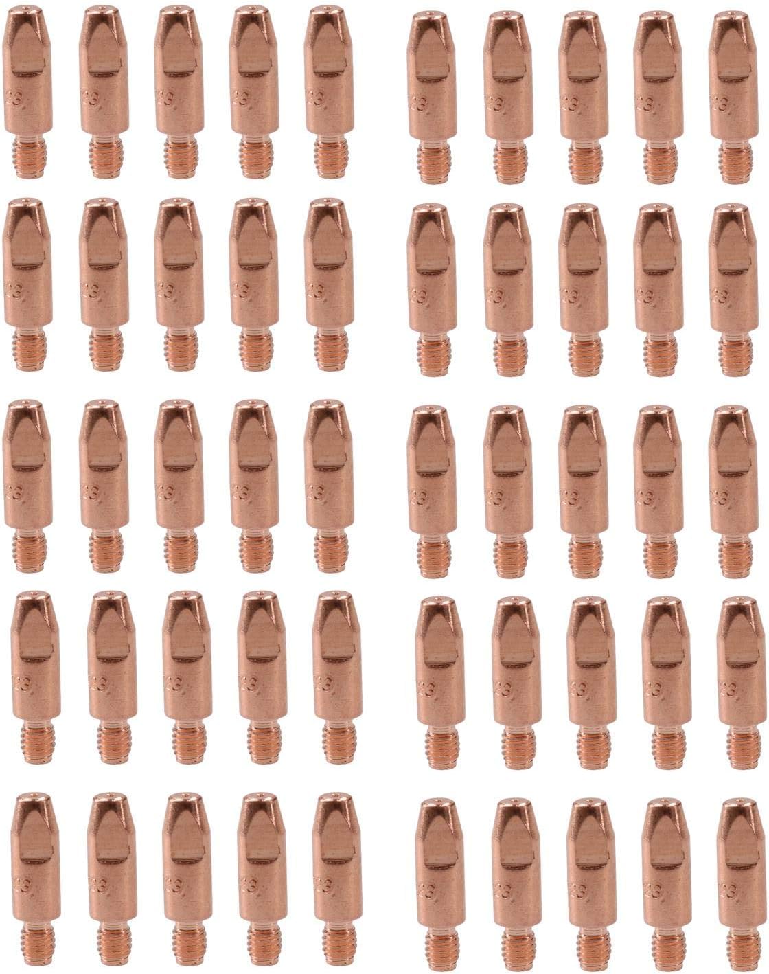 0.6mm Mig Welding Welder Round Contact Tips for MB25 MB36 Euro Torches 50pk