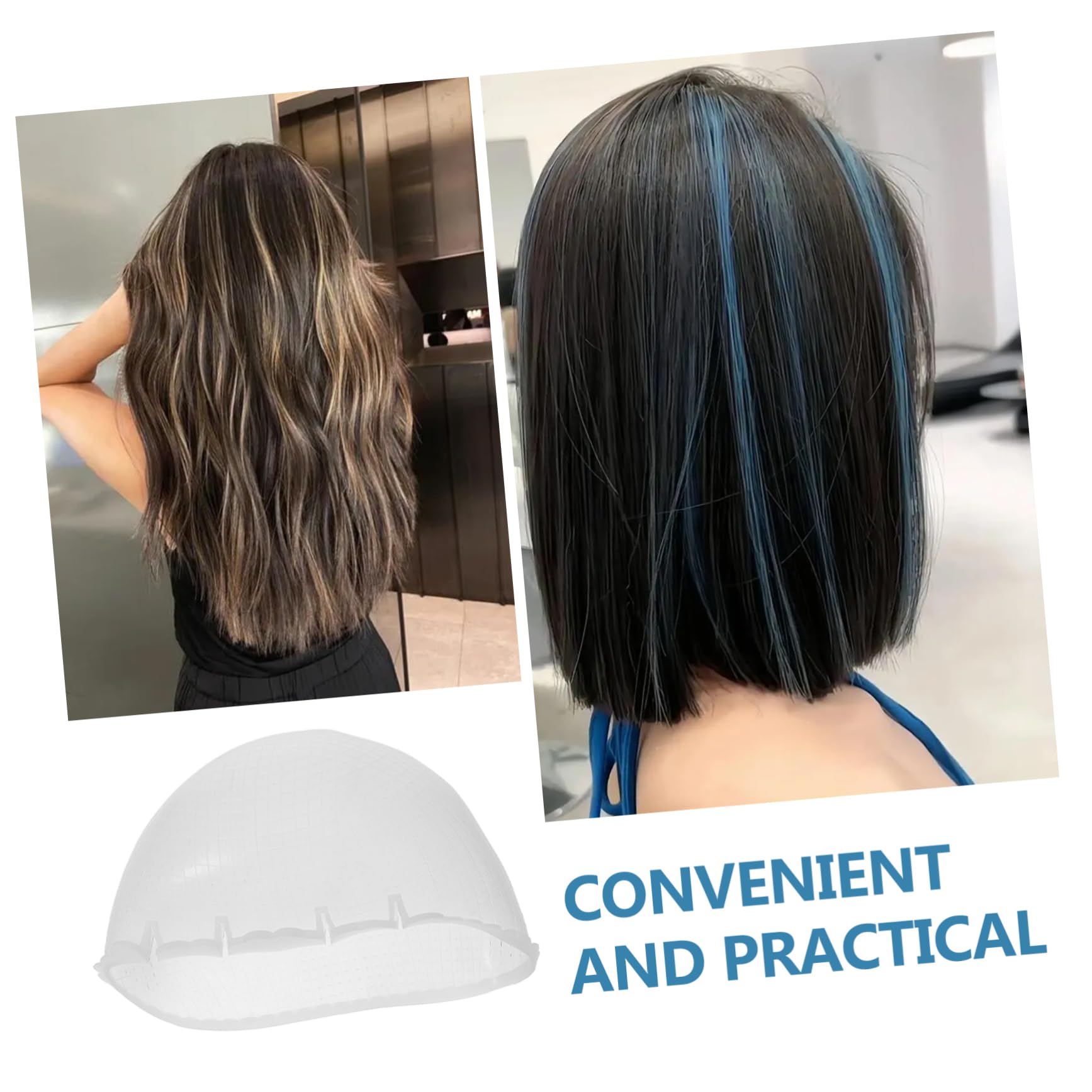 Gogogmee Hair Dye Cap Silicone Highlighting Hat Precision Holes for Home Salon Use