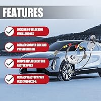 Vista 2 de Pestillo de puerta trasera con cable para Ford F150 1997-2004, paquete de 2 unidades izquierda y derecha, para puertas traseras del conductor