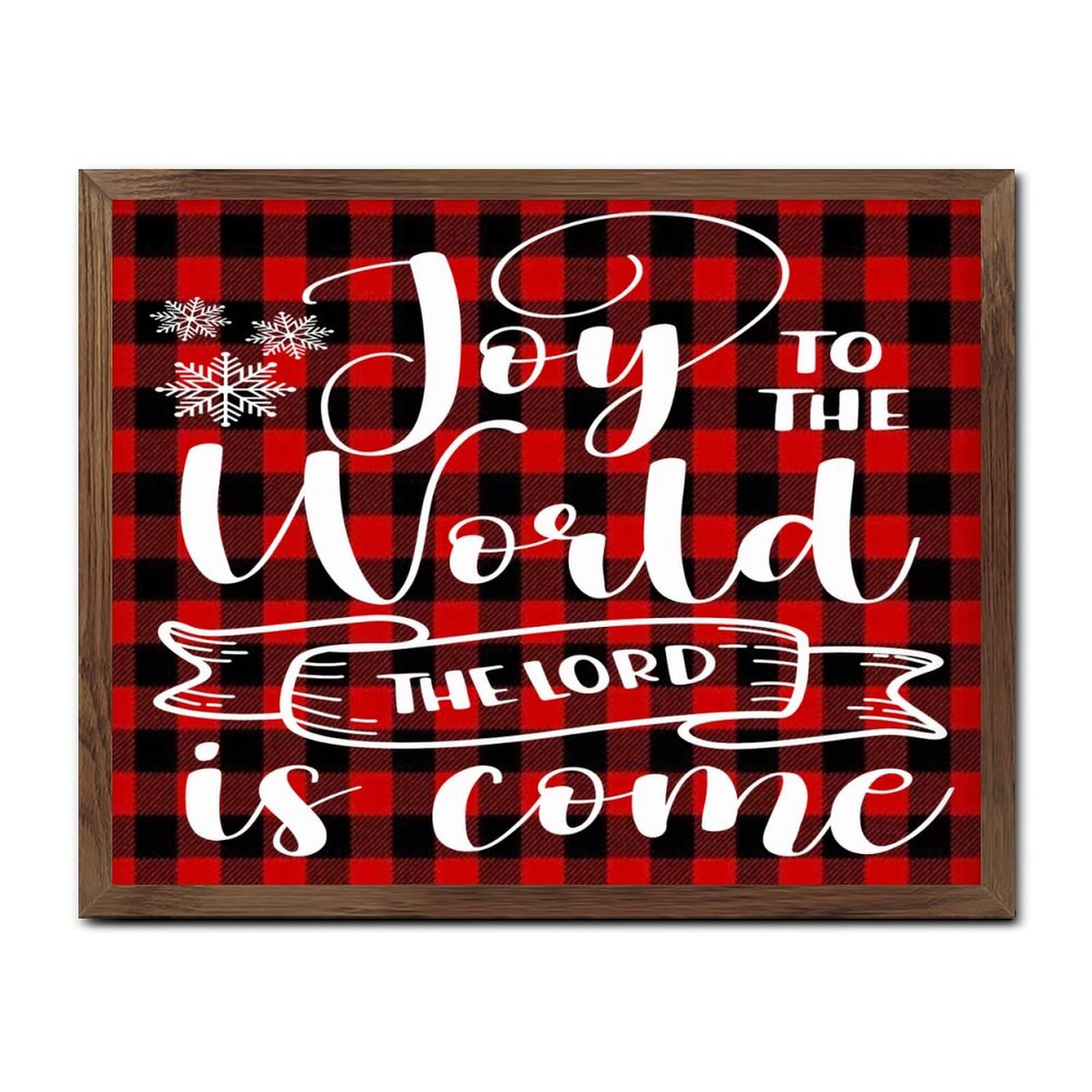Cadeau de 40,6 x 40,6 cm plaque murale en bois vintage Joy to World