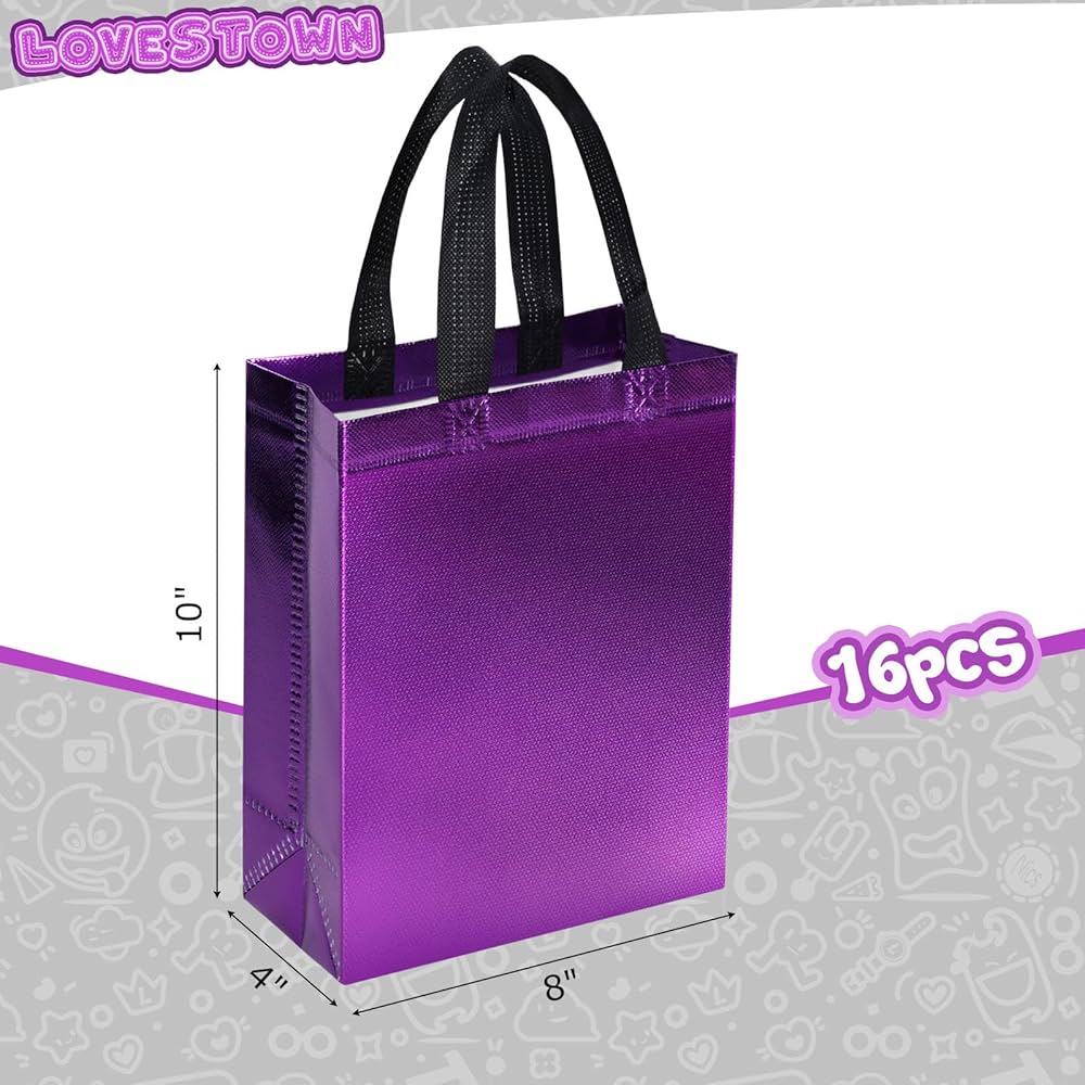 Amazon.com: LovesTown 16 Pack Purple Gift Bags with Handles Amazon.com: LovesTown 16 Pack Purple Gift Bags with Handles