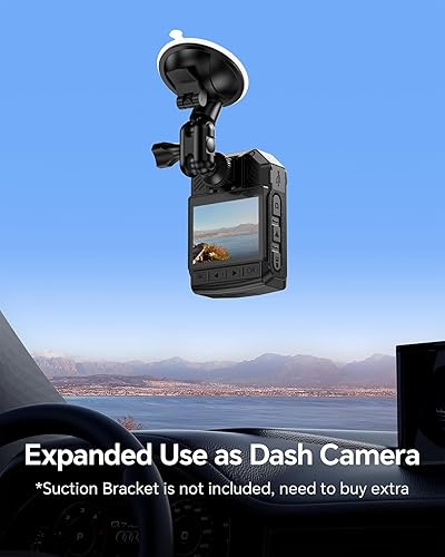 Miniatura 4 de BOBLOV KJ21 Cámara desgastada por el cuerpo, grabadora de video 1296P, 256 GB máximo, batería de 2850 mAh para grabación de video de 11 horas con