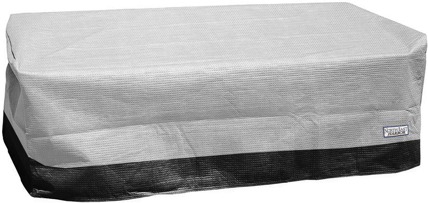 NEH Outdoor Patio Rectangular Ottoman / Side Table