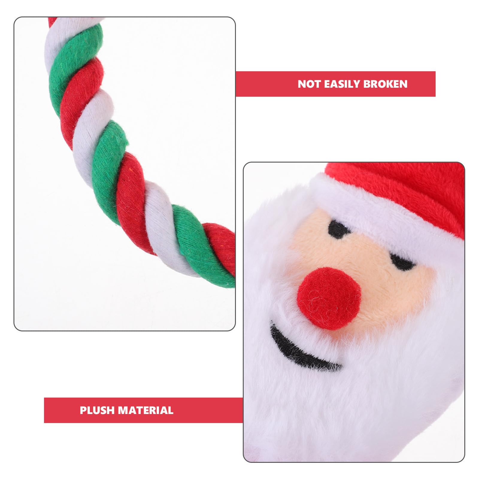 Toyvian 5 Stück Weihnachtliches Hundekauspielzeug als Santa Claus