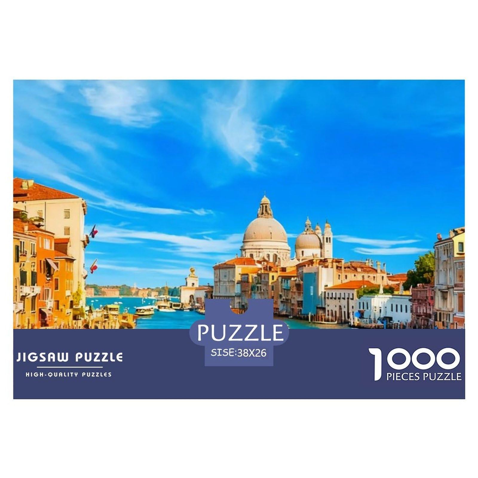 Jigsaw Puzzles 1000 Pieces Venice Canals Jigsaw 38x26cm/1000pcs Toy for Adults And Kids Challenging Creative Educational Games DIY Cardboard — image 1