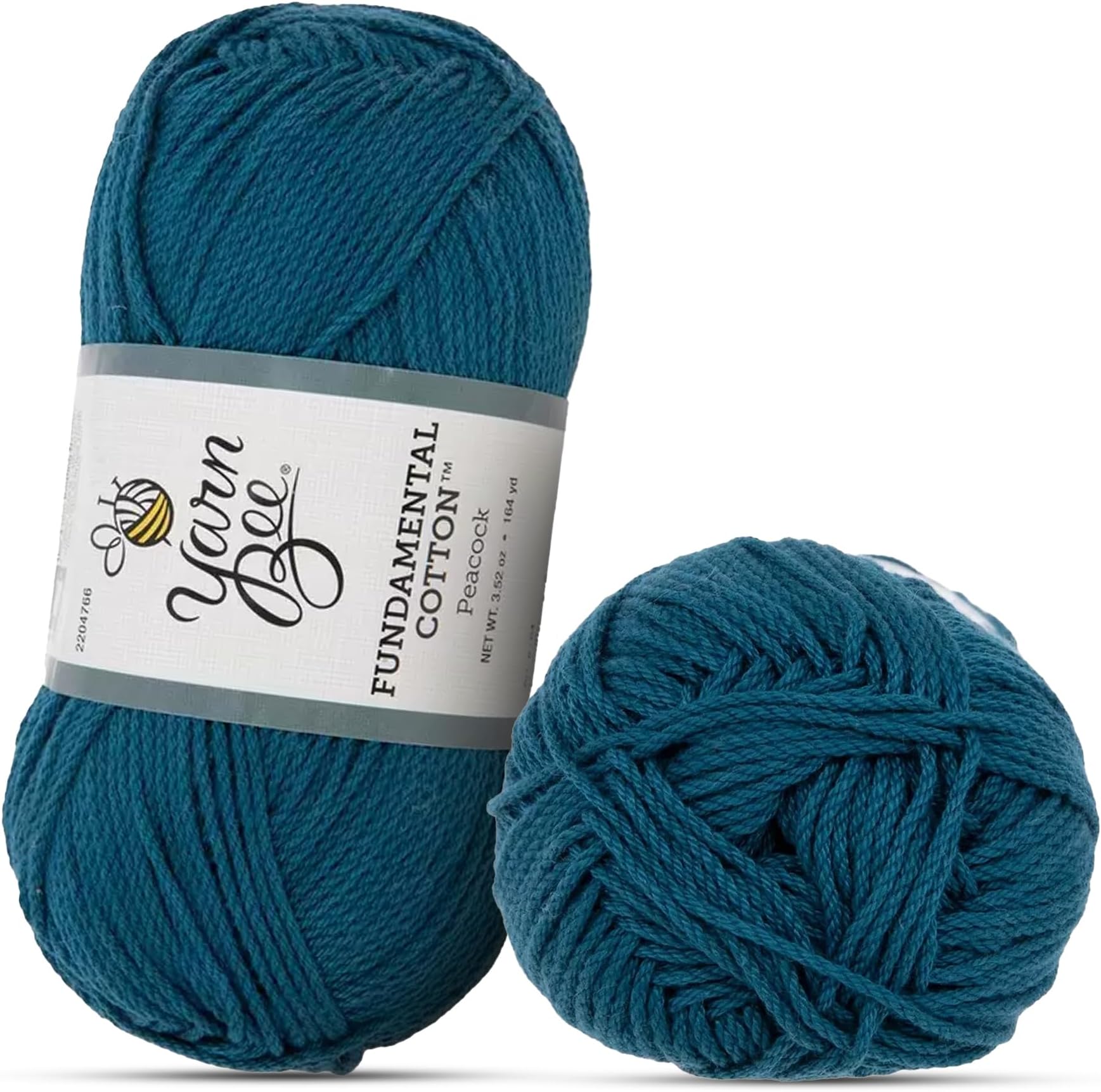 Hobby Lobby Yarn Bee 4 - Medium Yarn for Crocheting & Knitting – Soft Yarn Skein – 164 Yards of Mercerized Cotton Yarn for Crocheting Blankets, Hats, & More – Craft Supplies for Handcrafting, Peacock