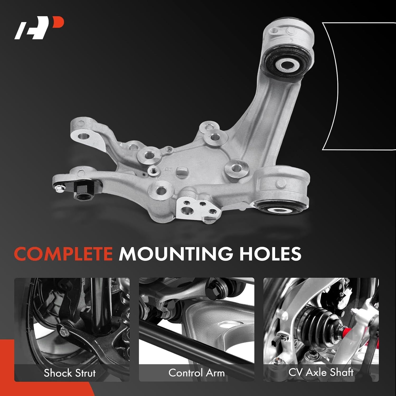 A-Premium Rear Right Suspension Steering Knuckle Compatible with Honda Civic 2006 2007 2008 2009 2010 2011, 1.8L, EX or EX-L Sedan 4-Door Only, Passenger Side