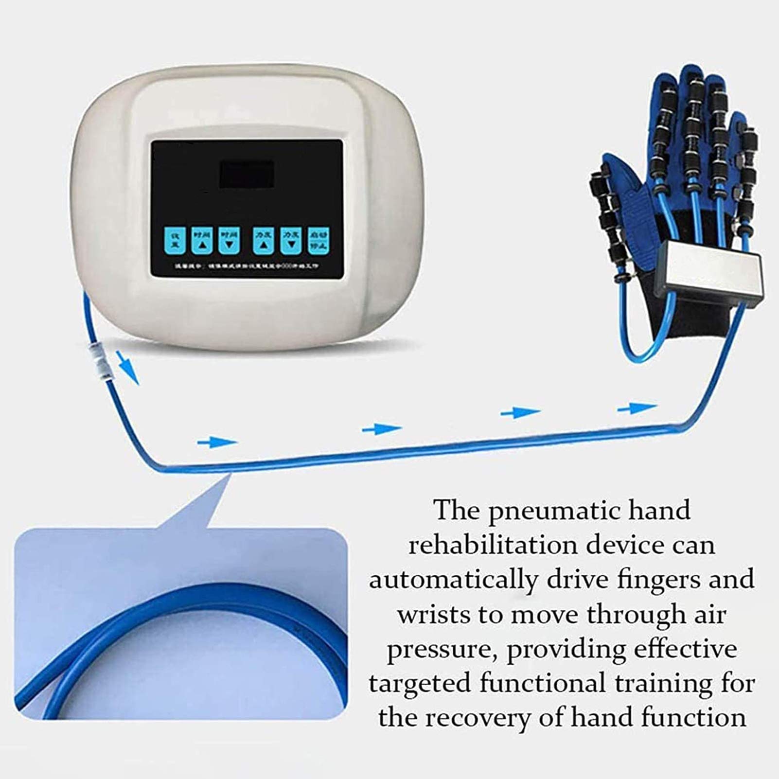 Dispositivo De Entrenamiento De Dedos, Guantes De Robot De Rehabilitación, Flexión Y Extensión Ortopédica De Dedos, para Pacientes con Hemiplejía por Accidente Cerebrovascular