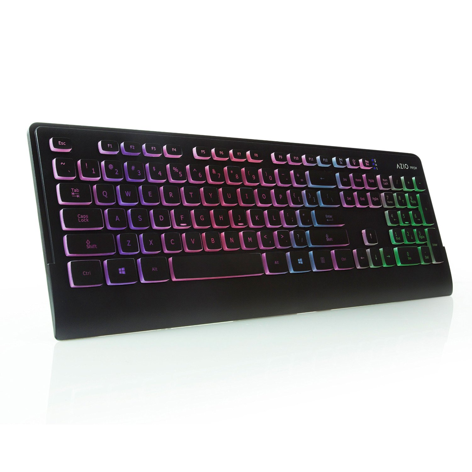 Azio Prism USB Keyboard with 7 Colorful Backlights (KB507)