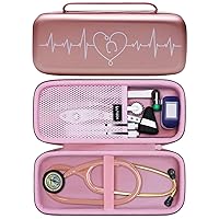 Vista 18 de Estuche para estetoscopio LTGEM para 3M Littmann Cardiology III, II, IV, 3M Littmann Master Cardiology/MDF MDOne de acero inoxidable, accesorios