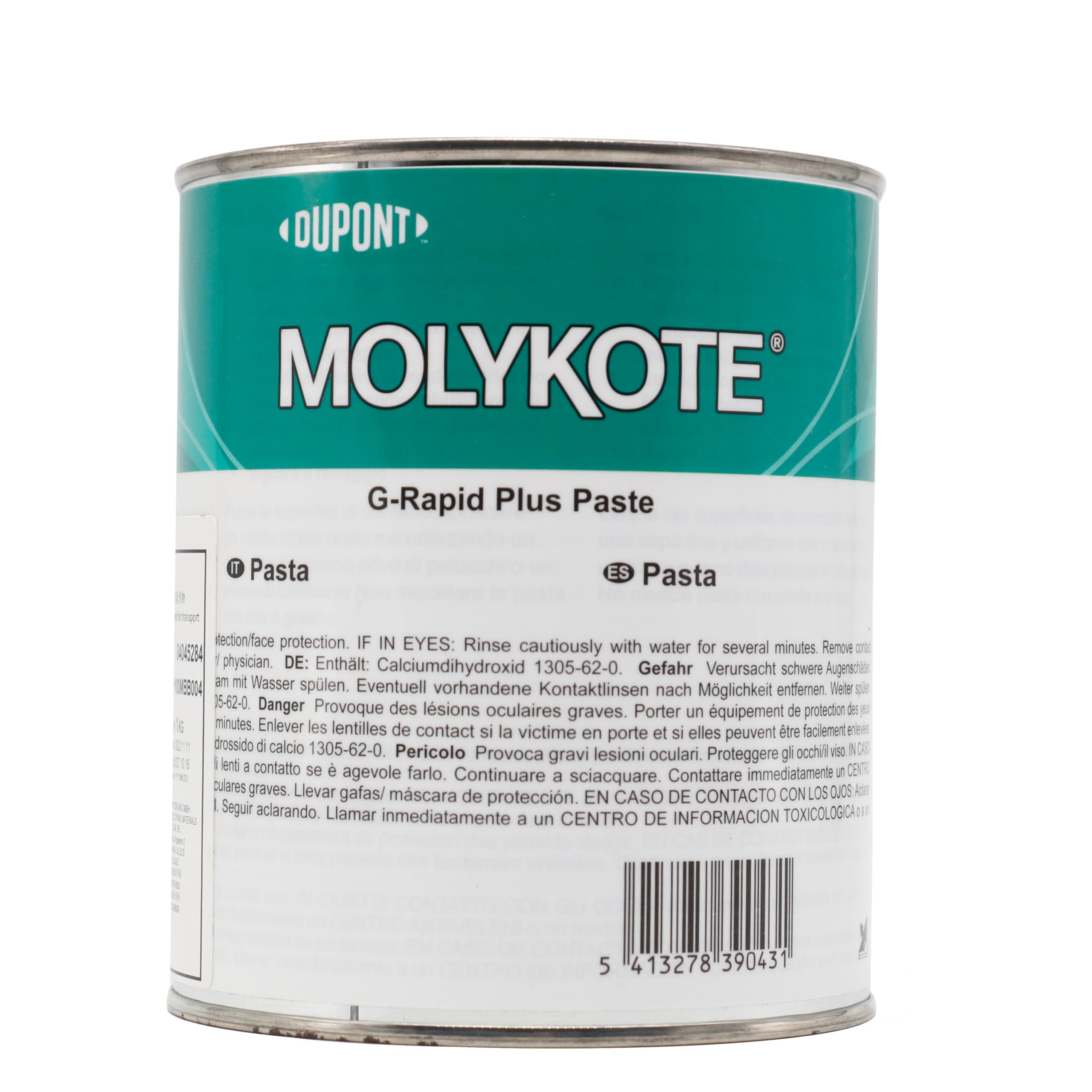 MOLYKOTE G-Rapid Plus - Pasta (GRP) 1 kg, grasa lubricante de disulfuro de molibdeno para rodamientos y engranajes, lubricante de alto rendimiento para aplicaciones de presión extrema y alta carga