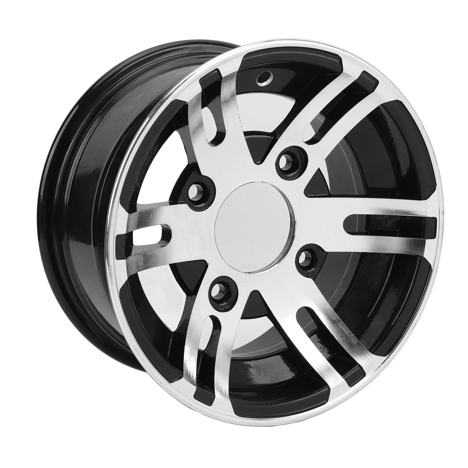 Qqmora Cerchione ATV 10 Pollici Cerchio Universale in Lega di Alluminio Ad Alta Resistenza per Carrello Go Kart Accessori per Fuoristrada Leggeri e Durevoli (Ruota Anteriore)