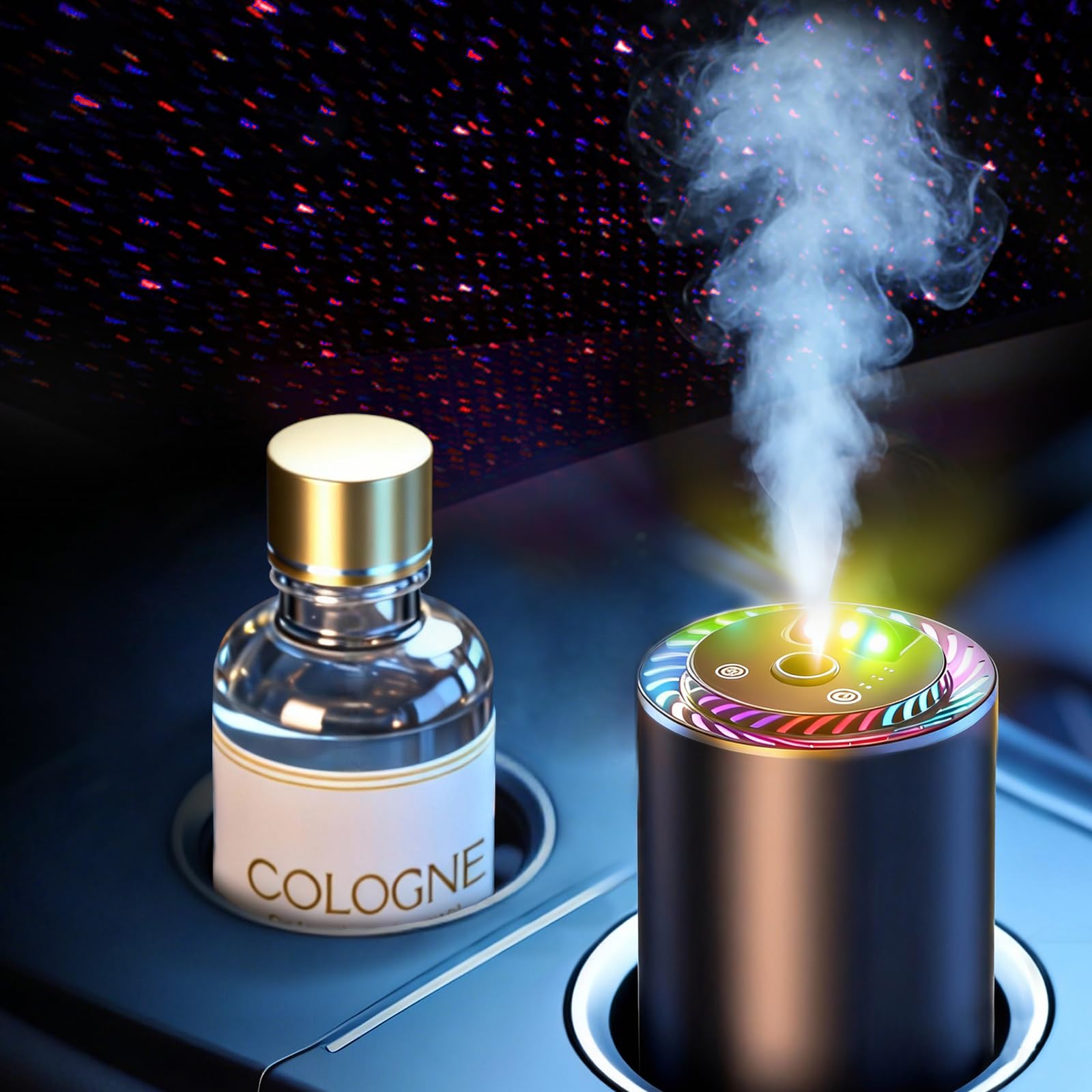 Smart Car Air Freshener &amp; 50ml Car Diffuser Oil Refill（Cologne）