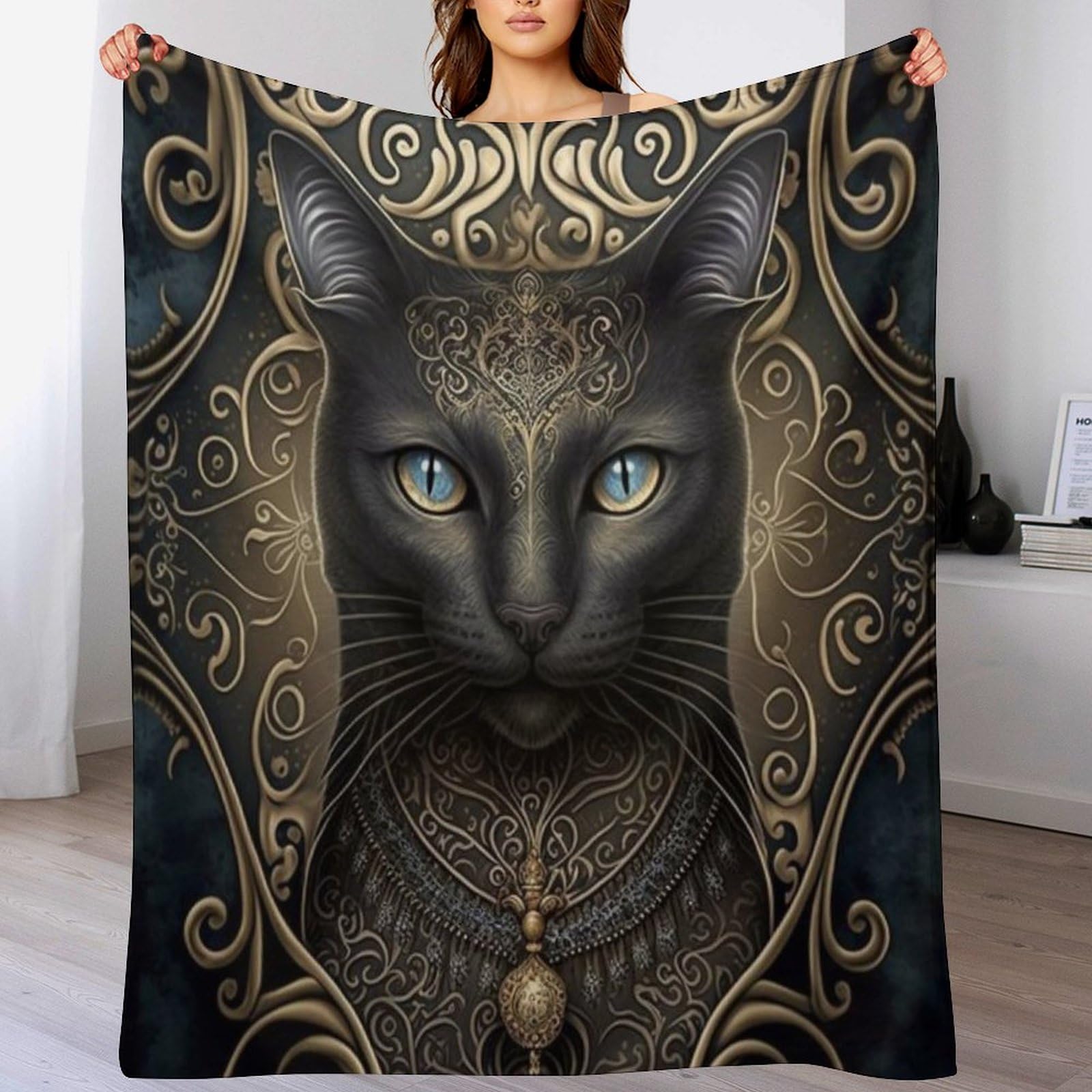Couverture polaire chat en flannel haut de gamme pour toutes saisons