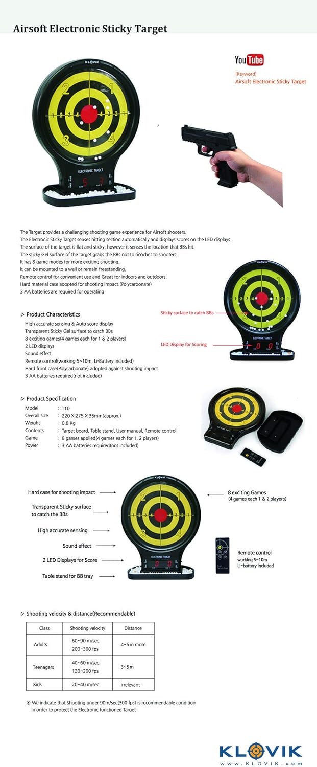 Airsoft Electronic Sticky Target Shooting Targets : Sports & Outdoors