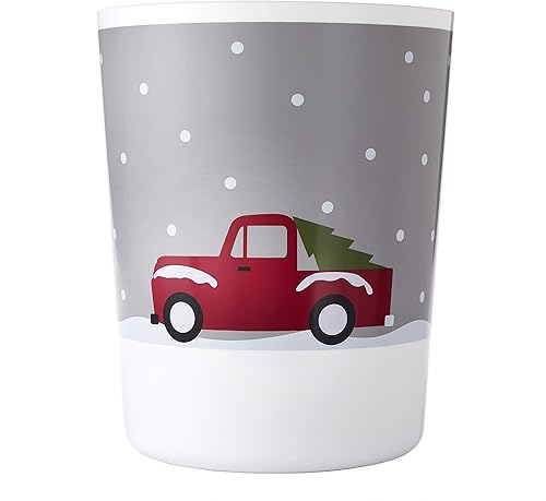 SKL HOME de Saturday Knight Ltd. - Juego de regalo de cortina de ducha con gancho de Poinsettia