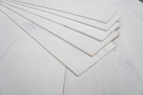 Miniatura 10 de COLAMO 10 tablones de madera rústica de granero recuperada para despegar y pegar, paneles de madera rústicos para pared, tablas de solapa marina