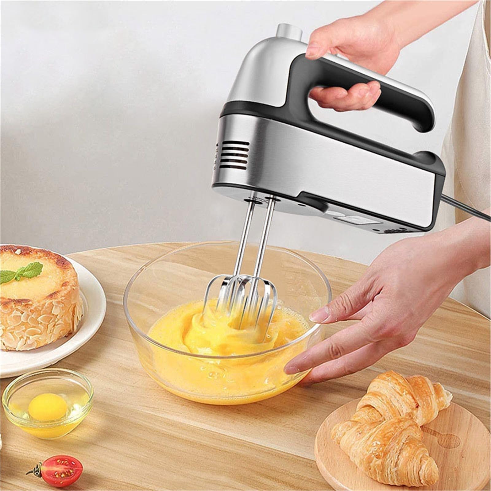 Robot da cucina, Frullino Per Le Uova Elettrico Multifunzionale Mini Panna Da Montare Per Uso Domestico E Impastatrice Per Torte